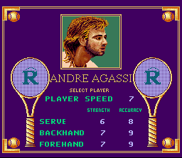 Andre Agassi Tennis screenshot 5 for Super Nintendo